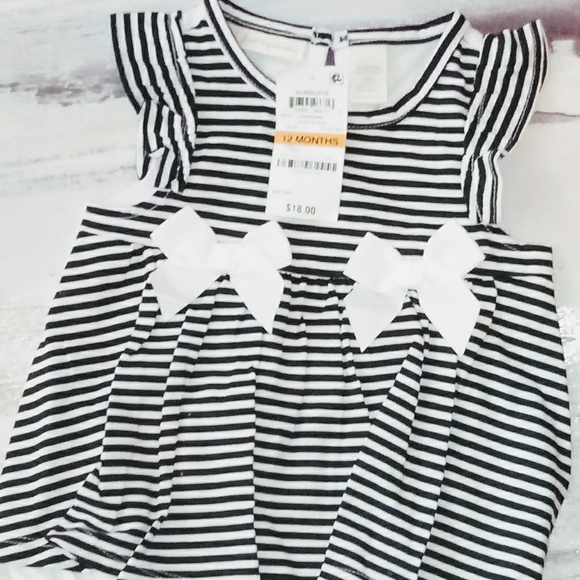 black and white striped onesie